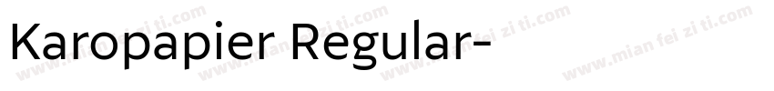 Karopapier Regular字体转换